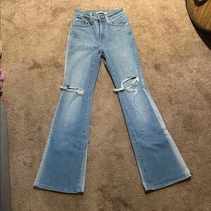 Levi's Light Blue Distressed Flare Jeans